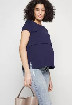 Anna Field MAMA MATERNITY LONG TEE - T-Shirt Basic - Dark Blue 11 Anna Field MAMA MATERNITY LONG TEE - T-Shirt Basic - Dark Blue -Anna Field Stil Geschaft 0378fd57dcce45b0b365d0980b71c0b4