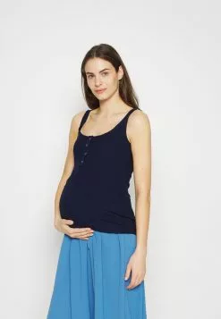 Anna Field MAMA WITH PRESS BUTTONS - Top - Dark Blue