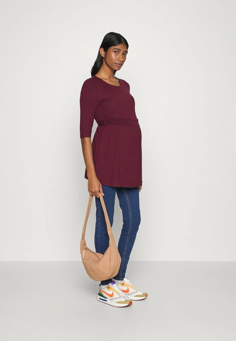 Anna Field MAMA FLARE TOP - Langarmshirt - Dark Red 4 Anna Field MAMA FLARE TOP - Langarmshirt - Dark Red – Bild 2