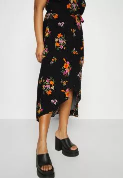 Anna Field Curvy WRAP DRESS HIGH LOW HEM - Freizeitkleid - Black -Anna Field Stil Geschaft 242557d0428e4e0096158a3046d02a42