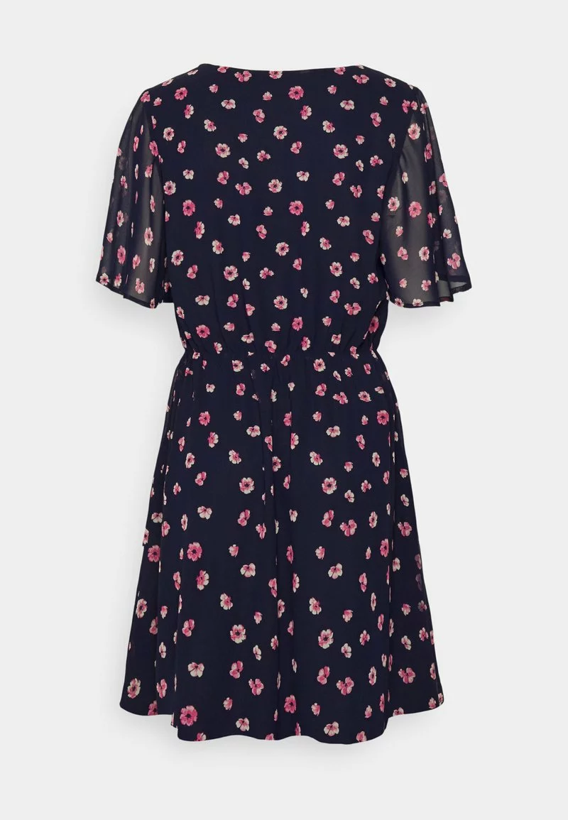 Anna Field V-NECK SLEEVE DRESS - Freizeitkleid - Dark Blue/pink 4 Anna Field V-NECK SLEEVE DRESS - Freizeitkleid - Dark Blue/pink – Bild 2