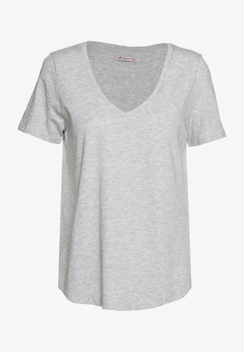 Anna Field T-Shirt Basic - Mottled Light Grey/blue 4 Anna Field T-Shirt Basic - Mottled Light Grey/blue – Bild 2