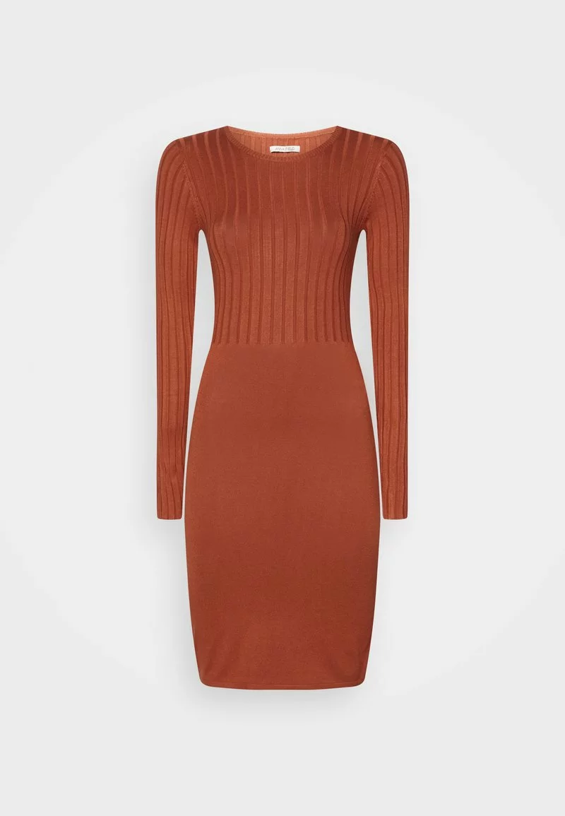 Anna Field CREW AUSSCHNITT RIPP TOP BODYCON MINI STRICKKLEID - Etuikleid - Brown 3 Anna Field CREW AUSSCHNITT RIPP TOP BODYCON MINI STRICKKLEID - Etuikleid - Brown
