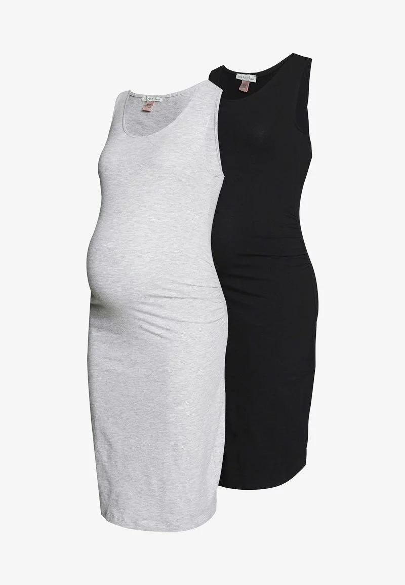 Anna Field MAMA 2 PACK - Etuikleid - Light Grey/black 8 Anna Field MAMA 2 PACK - Etuikleid - Light Grey/black – Bild 6
