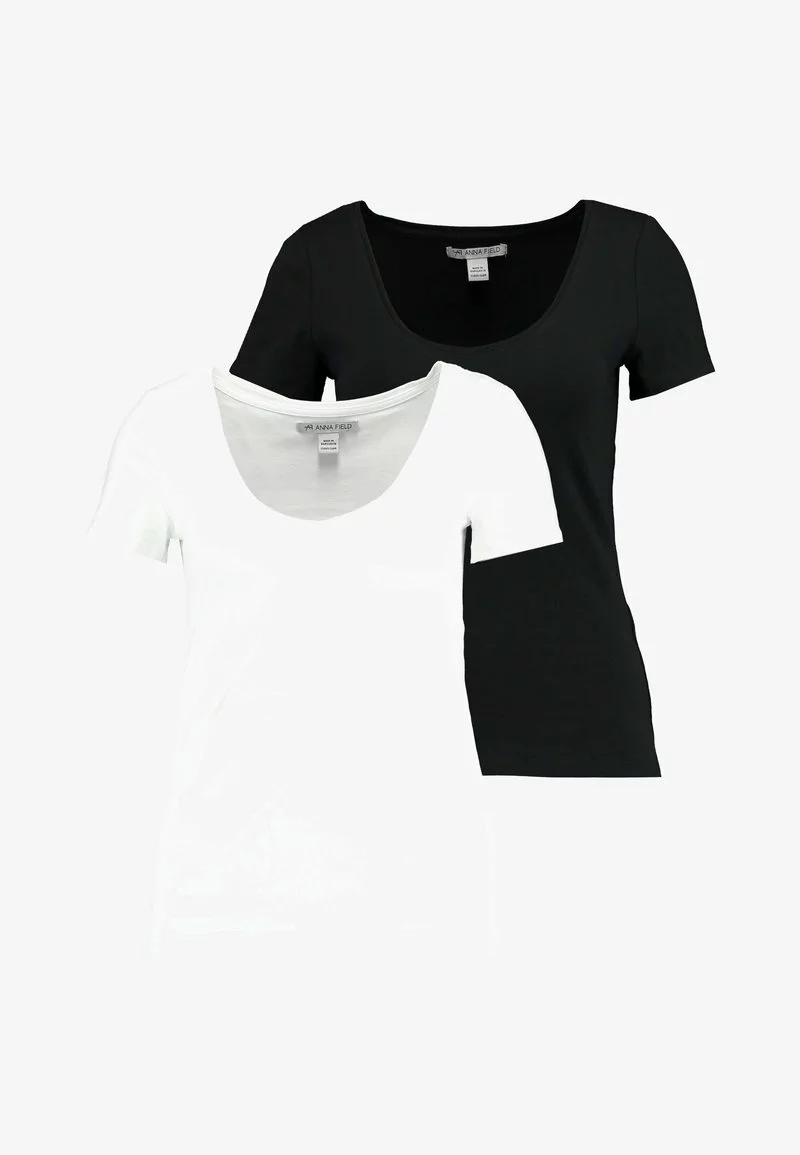 Anna Field 2 PACK - T-Shirt Basic - White/black 6 Anna Field 2 PACK - T-Shirt Basic - White/black – Bild 4