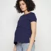 Anna Field MAMA MATERNITY LONG TEE - T-Shirt Basic - Dark Blue -Anna Field Stil Geschaft 655824ce3b5d4024913196d26ee01ac5