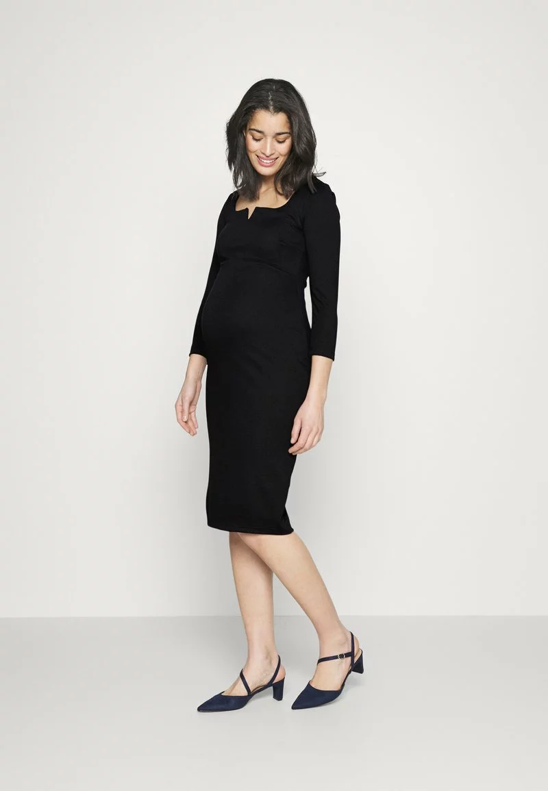 Anna Field MAMA NOTCH NECKLINE MIDI DRESS - Jerseykleid - Black 8 Anna Field MAMA NOTCH NECKLINE MIDI DRESS - Jerseykleid - Black – Bild 6