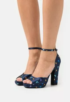 Anna Field Plateausandalette - Dark Blue