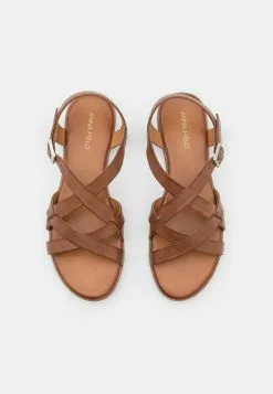 Anna Field LEATHER - Riemensandalette - Cognac -Anna Field Stil Geschaft 89b09ed1bd28431eb02fe8aef3fe541d