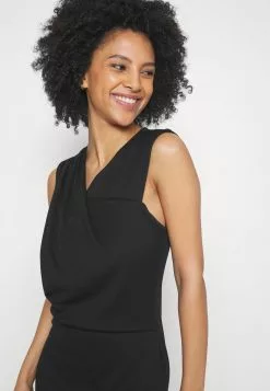Anna Field Petite DRAPPED NECKLINE SMART BODYCON SLEEVELESS MINI DRESS - Jerseykleid - Black -Anna Field Stil Geschaft 9f81155bf87843799042533d6c813969