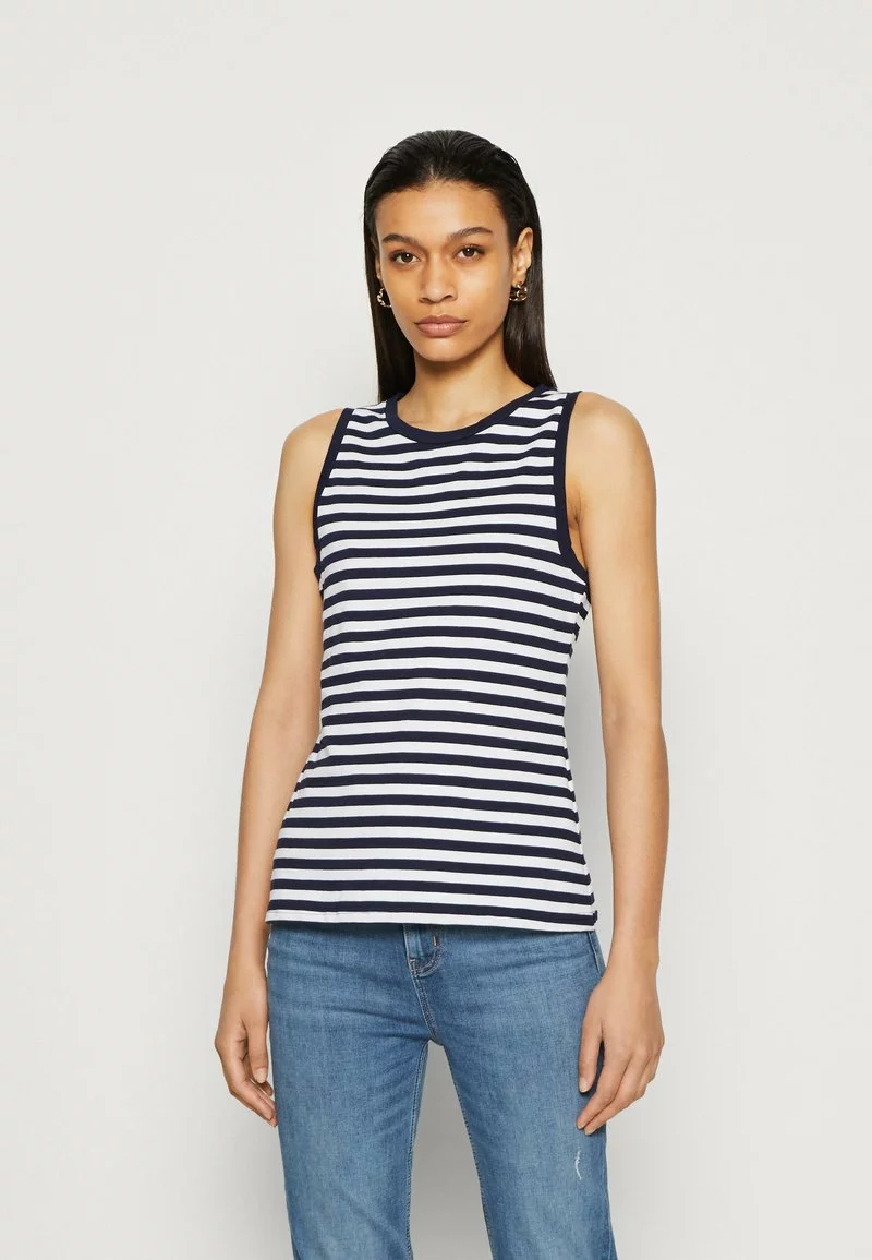 Anna Field Top - Dark Blue/white 3 Anna Field Top - Dark Blue/white
