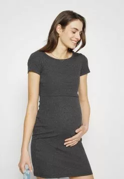 Anna Field MAMA SHORT SLEEVES - Jerseykleid - Mottled Dark Grey -Anna Field Stil Geschaft c43c1acc53fa4f7aba38b9e5cc96a3b1