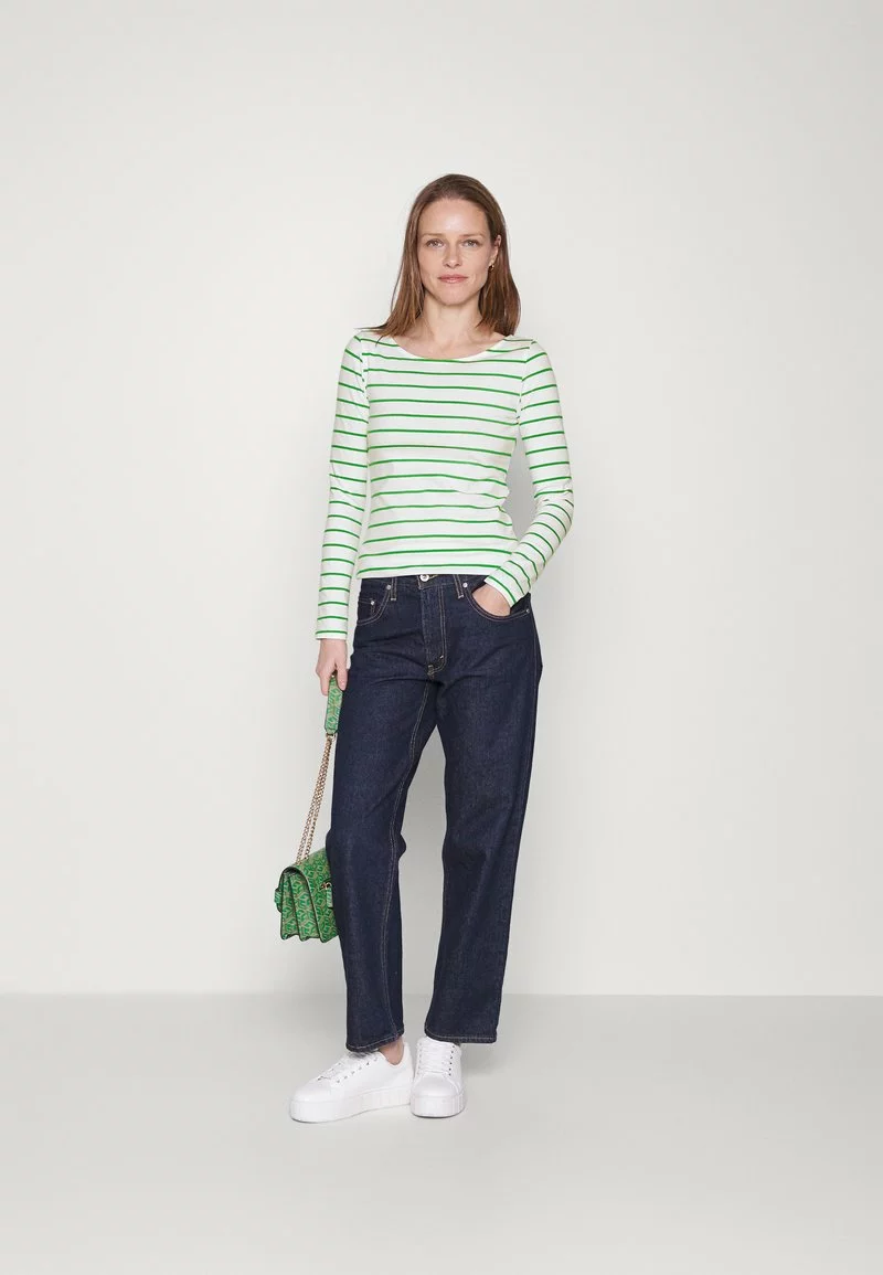 Anna Field 2 PACK - Langarmshirt - White/green 3 Anna Field 2 PACK - Langarmshirt - White/green