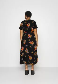 Anna Field Curvy WRAP DRESS HIGH LOW HEM - Freizeitkleid - Black -Anna Field Stil Geschaft de12f0ef14d241e1b655b15c1d5dd52e